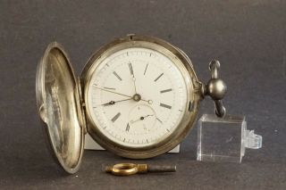 A.  Huguenin Solid Silver Pocket Watch For Project Mm158