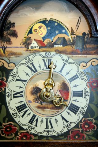 Old Wall Clock Friesian Dutch Schippertje Clock with Moonphase Warmink FHS 5