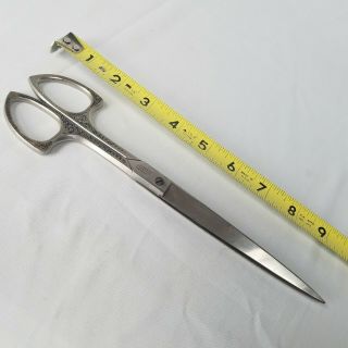 Cadigan Solingen Germany Ornate 9 - 1/2 Inch Barber Sheer Scissor Long Blade 2