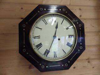 Early English Fusee Dial Clock Flame Mahogany Movement Fully Restored 1860s