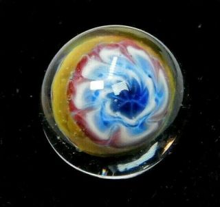 Antique Victorian Charmstring Glass Paperweight Button 1/2 S