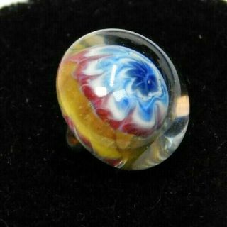 Antique VICTORIAN Charmstring Glass Paperweight BUTTON 1/2 S 4