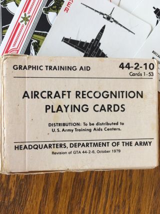 Aircraft Recognition Playing Cards Graphic Training Aid 44 - 2 - 10