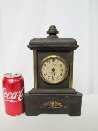 Antique Three Face Wooden Case Clock By Ks Registered Design No31753