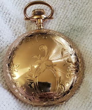 18s Elgin Pocket Watch Gold Filled Choo Choo Hunter Case 2