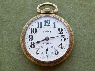 1927 Illinois Bunn Special 60 Hour 21 Jewels Railroad 16s Pocket Watch