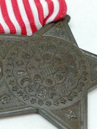 Grand Army of the Republic G.  A.  R Star Medal,  US MEDAL,  CIVIL WAR,  USA 5