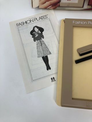 Vintage Fashion Plates retro clothing by TOMY 2508 1978 fashion design 4