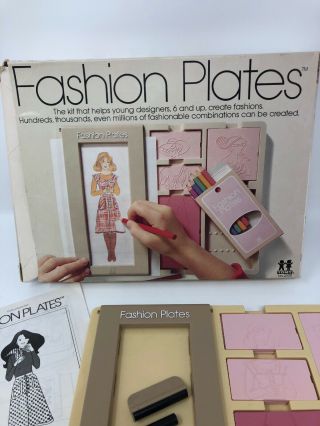 Vintage Fashion Plates retro clothing by TOMY 2508 1978 fashion design 5