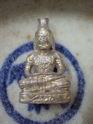Thai Buddha Amulet Hanuman Garuda Face Lp Mhun Be.  2540 God Talisman Statue