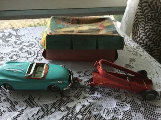 Vintage 1950’s Friction Boat Trailer Toy - Box - Japan