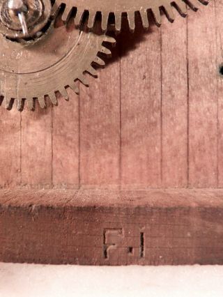 Antique Wood Plate Cuckoo Clock Movement 3