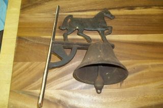 Cast Iron Horse Door Bell Ringer.  (dinner Bell)