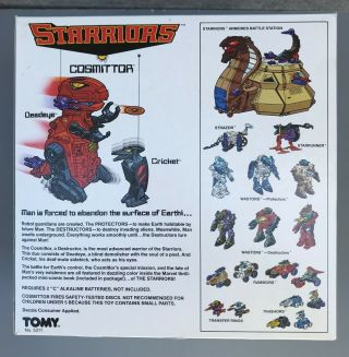 Starriors Cosmittor Deadeye & Cricket.  1984 Tomy Japan.  Complete 4
