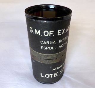 Vintage Portuguese Army Hand Grenade Tin/box Ex.  M321e Empty Box