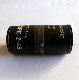 Vintage Portuguese army hand grenade tin/box EX.  M321E empty box 2