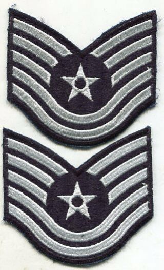 Usaf Us Air Force Technical Sergeant Stripes Chevrons Pair 4 "