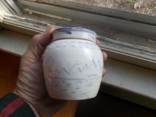 EARLY CHINESE STONEWARE GINGER JAR WITH LID 4 