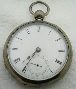 1873 18s Waltham Home Watch Co Model 1857 Key Wind Sterling Pocket Watch Parts