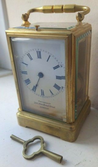 Very Rare Drocourt Payne & Co Striking Repeating Carriage Clock