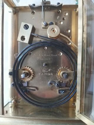 Very Rare Drocourt Payne & Co Striking Repeating Carriage Clock 7