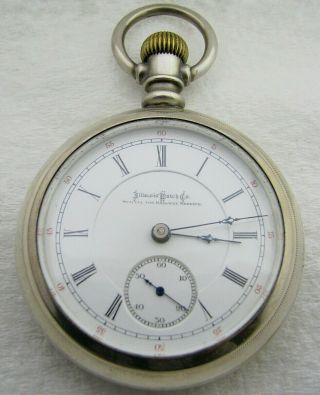 18s Illinois Railroad King Special For Railway Service Coin Silver Pocket Watch