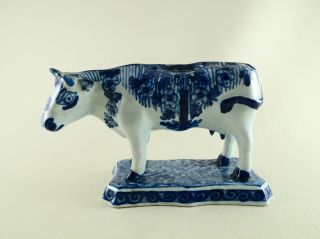 Oud Delft Blauw Tin Glaze Pottery Delftware Cow Figurine Not Creamer 1940 - 1968