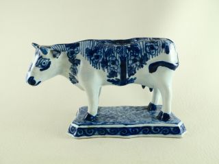 OUD DELFT Blauw Tin Glaze Pottery Delftware Cow Figurine Not Creamer 1940 - 1968 2