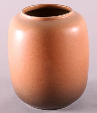 1930s Roseville Large Art Pottery Vase Lovely Matte Two Tone Glaze Bulbous Form