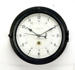 Vintage Ww2 American Chelsea Ship Clock - 10 "