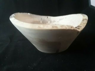 Natural Edge,  Hand - Turned Wooden Bowl Spalted Maple,  Tung Oil Finish
