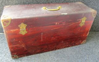 WILLCOX & GIBBS WOOD CARRYING CASE (only) for CHAIN STITCH MACHINE HEAD 1of 3 3