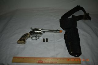 Vintage 1950s Mattel Shootin Shell Fanner Cap Gun And Holster