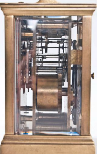 French Petite Sonnerie 1/4 hour repeating carriage clock @ 1890 10