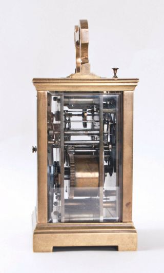 French Petite Sonnerie 1/4 hour repeating carriage clock @ 1890 5