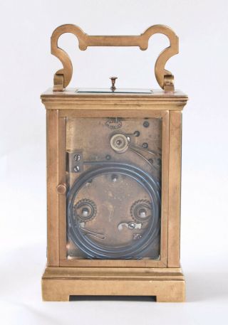 French Petite Sonnerie 1/4 hour repeating carriage clock @ 1890 8