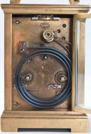 French Petite Sonnerie 1/4 hour repeating carriage clock @ 1890 9