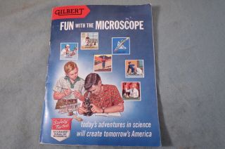 Vintage 1950 ' s Gilbert Chemistry Kit,  Microscope and Lab Set 13021,  Includes Parts 7