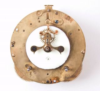 Ansonia Marquise Crystal Regulator Clock Open Escapement Movement @ 1890 Good
