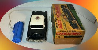 Vintage Cragstan Remote Control Police Patrol Car 684 w/Siren & Flashing Light 4