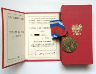 Medal For Merit In Protection Of Public Order For A Woman Document Box