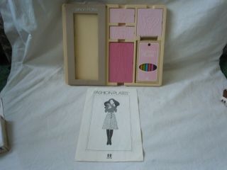 1978 Tomy Fashion Plates Draw Kit 2508 & 2510 Designer Coloring Vintage 2