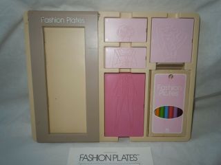 1978 Tomy Fashion Plates Draw Kit 2508 & 2510 Designer Coloring Vintage 3