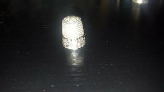 Antique Sterling Silver Thimble Scroll