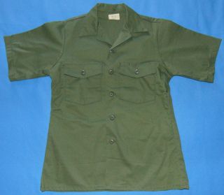 Vtg.  1978 Og - 507 Shirt Mans Utility Poly/cotton Short Sleeve 15 1/2 X 31