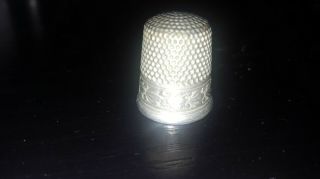 Rare & Fancy Antique Sterling Silver Sewing Thimble