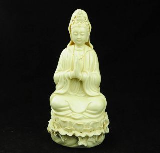 Chinese Dehua White Porcelain Statue Of Goddess.  Guanyin Bodhisattva D01