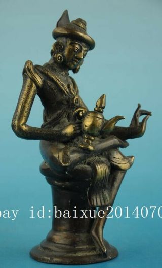 china antique old handmade copper Buddha and teapot statue Buddha d02 4
