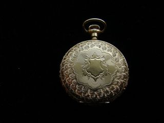 Solid 14kt Gold Us Assay Rockford Pw.  A Scarce American Pendant Watch.  Gro.