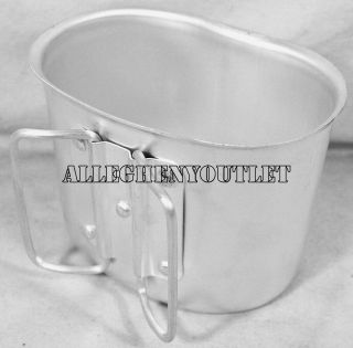 Aluminum Military Gi Style 1 Quart Canteen Cup With Butterfly Handle